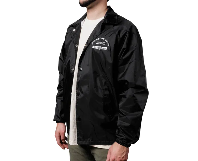 64-audio-black-windbreaker-jacke-schwarz-nylon-gr-e-l image 1