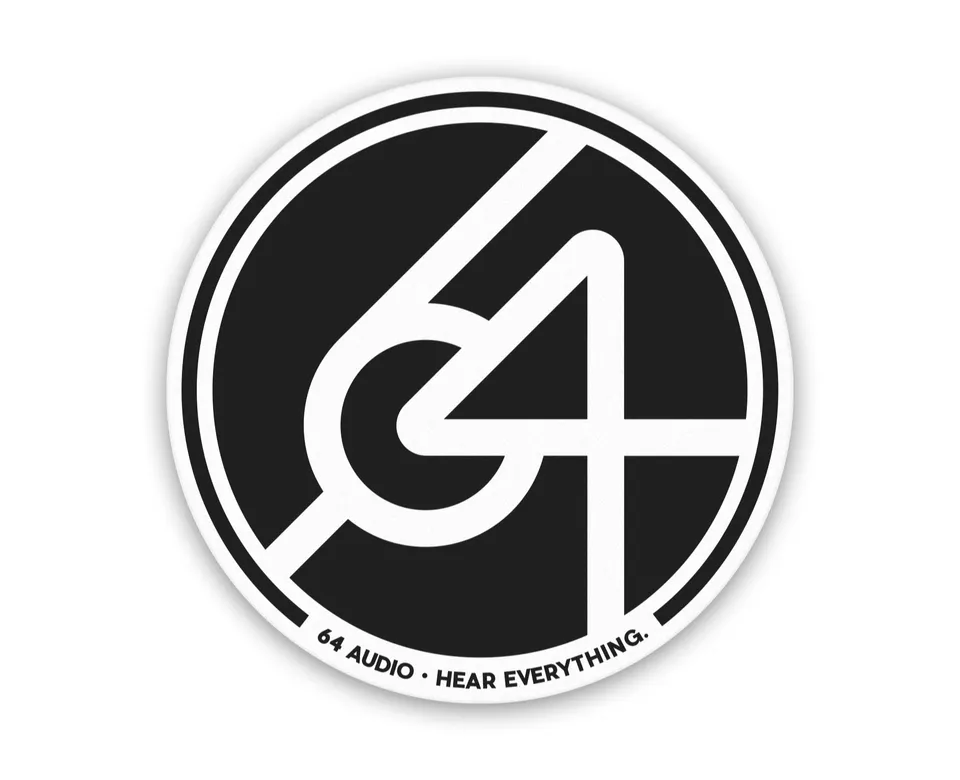 64-audio-sticker-vinyl-aufkleber-rund-2-6-zoll-logo image 1
