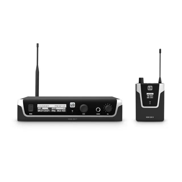 ld-systems-u508-iem-in-ear-monitoring-system-863-865-mhz-823-832-mhz image 1